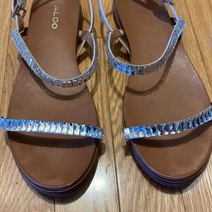 Aldo faux diamond sandals size 8